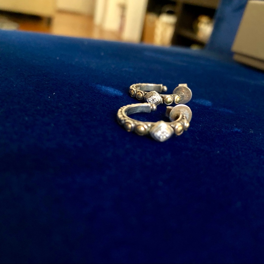 Effy Silver Hoops Earrings - Picture 4 of 5